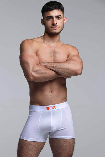 Colour Pop Boxers - White & Orange - boxmenswear - {{variant_title}}