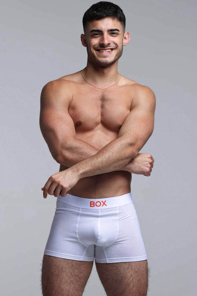 Colour Pop Boxers - White & Orange - boxmenswear - {{variant_title}}