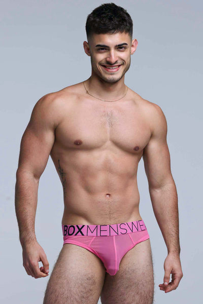 All Over Mesh Briefs - Boyfriend Pink - boxmenswear - {{variant_title}}