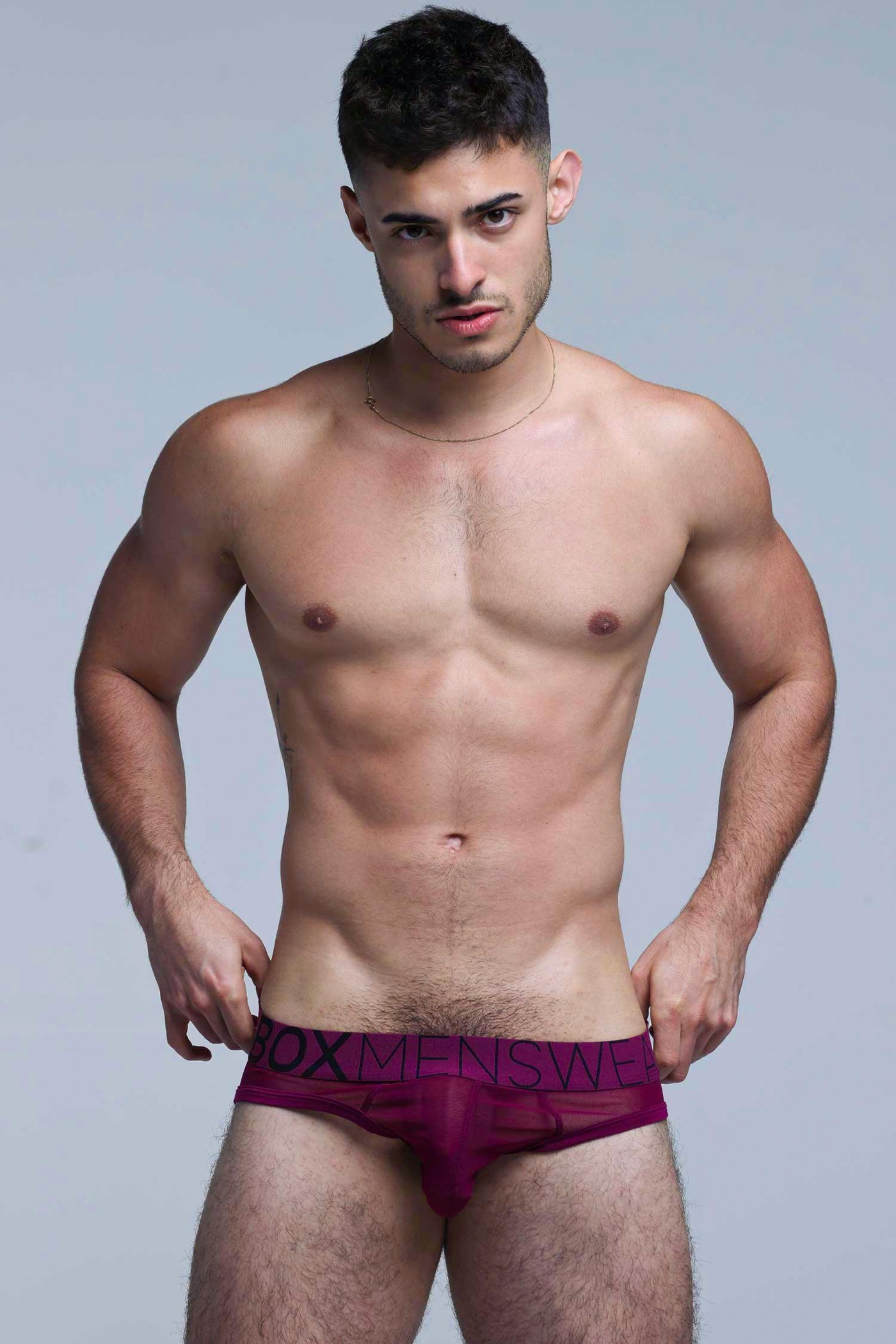 All Over Mesh Briefs - Cherry Crush - boxmenswear - {{variant_title}}