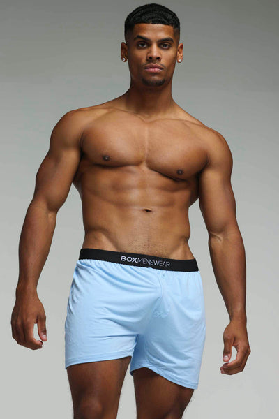 Silky Seamless Lounge Shorts - Sky Blue - boxmenswear - {{variant_title}}