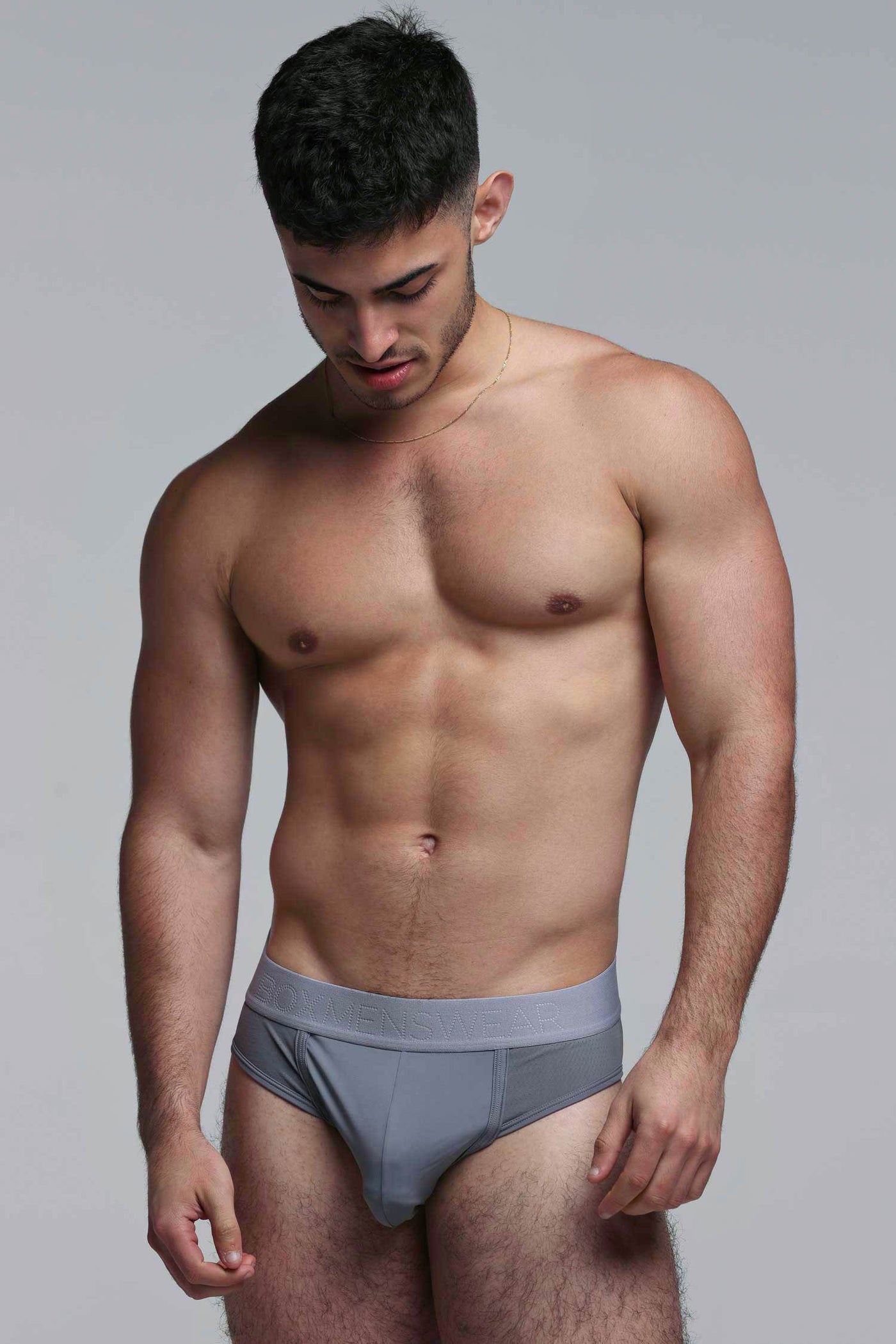 Mesh Panel Briefs - Regal Grey - boxmenswear - {{variant_title}}