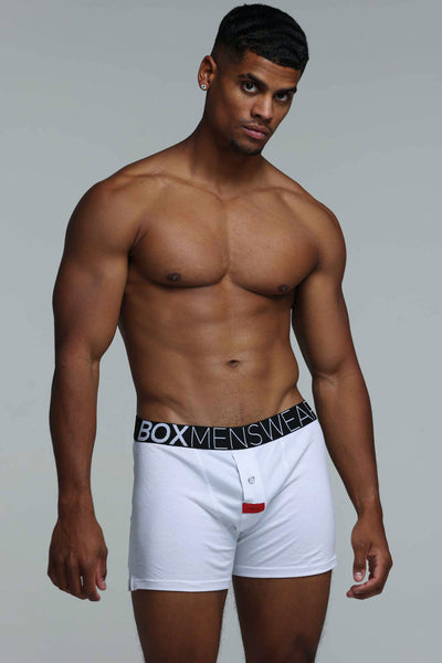 Button-up Boxers - Venus White - boxmenswear - {{variant_title}}