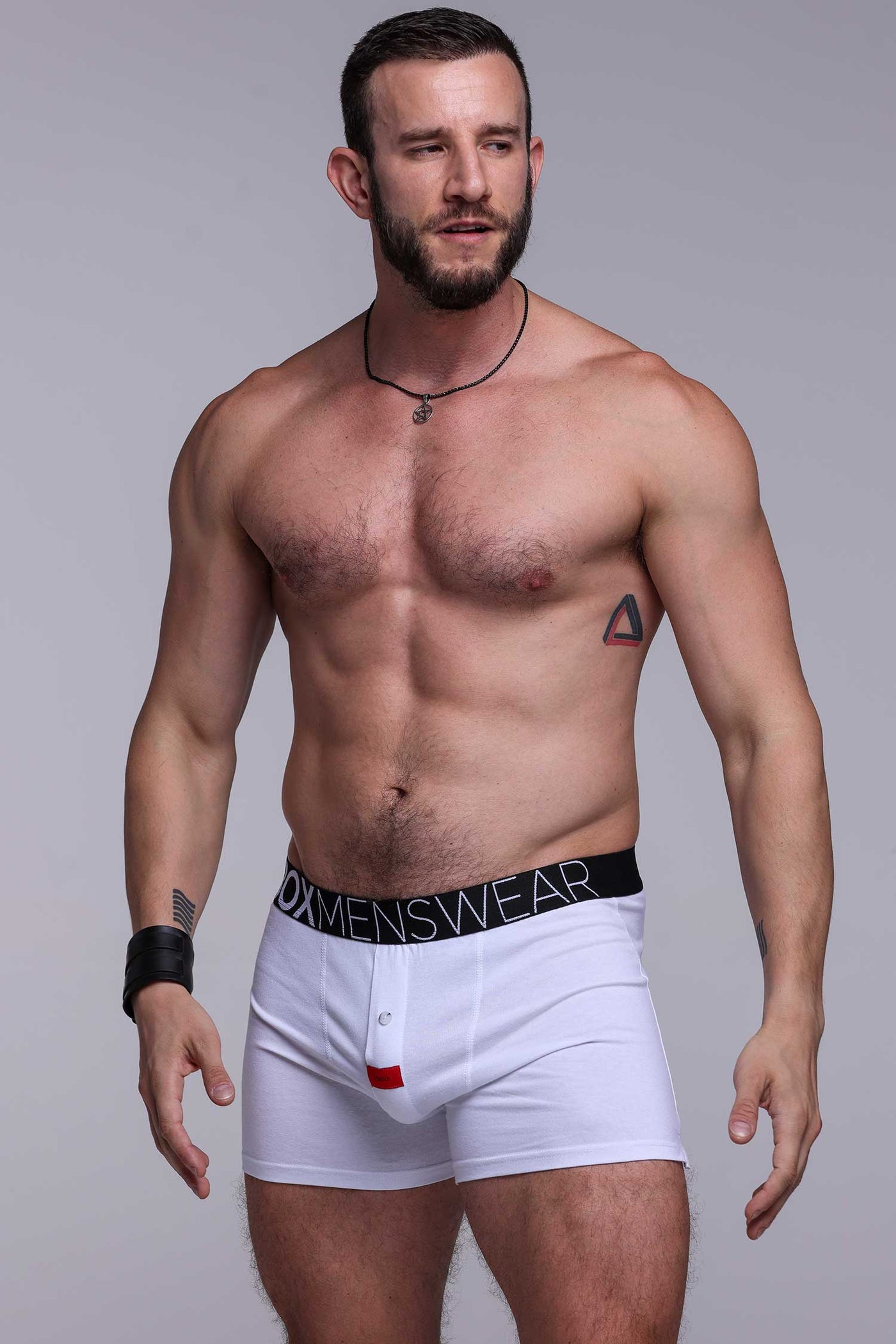 Button-up Boxers - Venus White - boxmenswear - {{variant_title}}