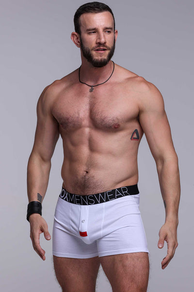 Button-up Boxers - Venus White - boxmenswear - {{variant_title}}