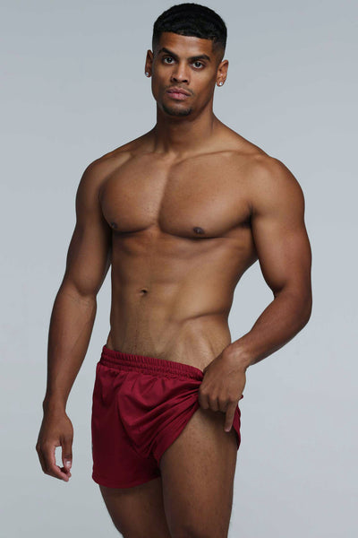 Compound Jock Shorts - Maroon - boxmenswear - {{variant_title}}