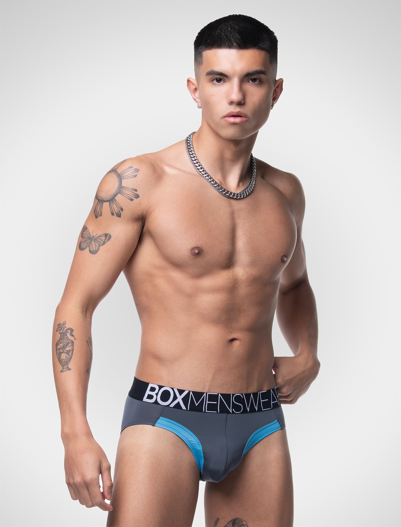 Prince Fit Briefs - Grey & Blue - boxmenswear - {{variant_title}}