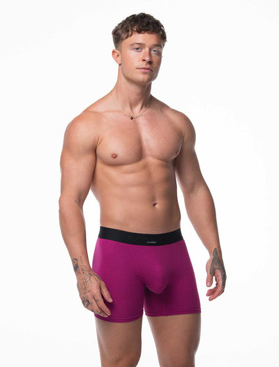 Mens Classic Ribbed Boxers - Cherry - boxmenswear - {{variant_title}}