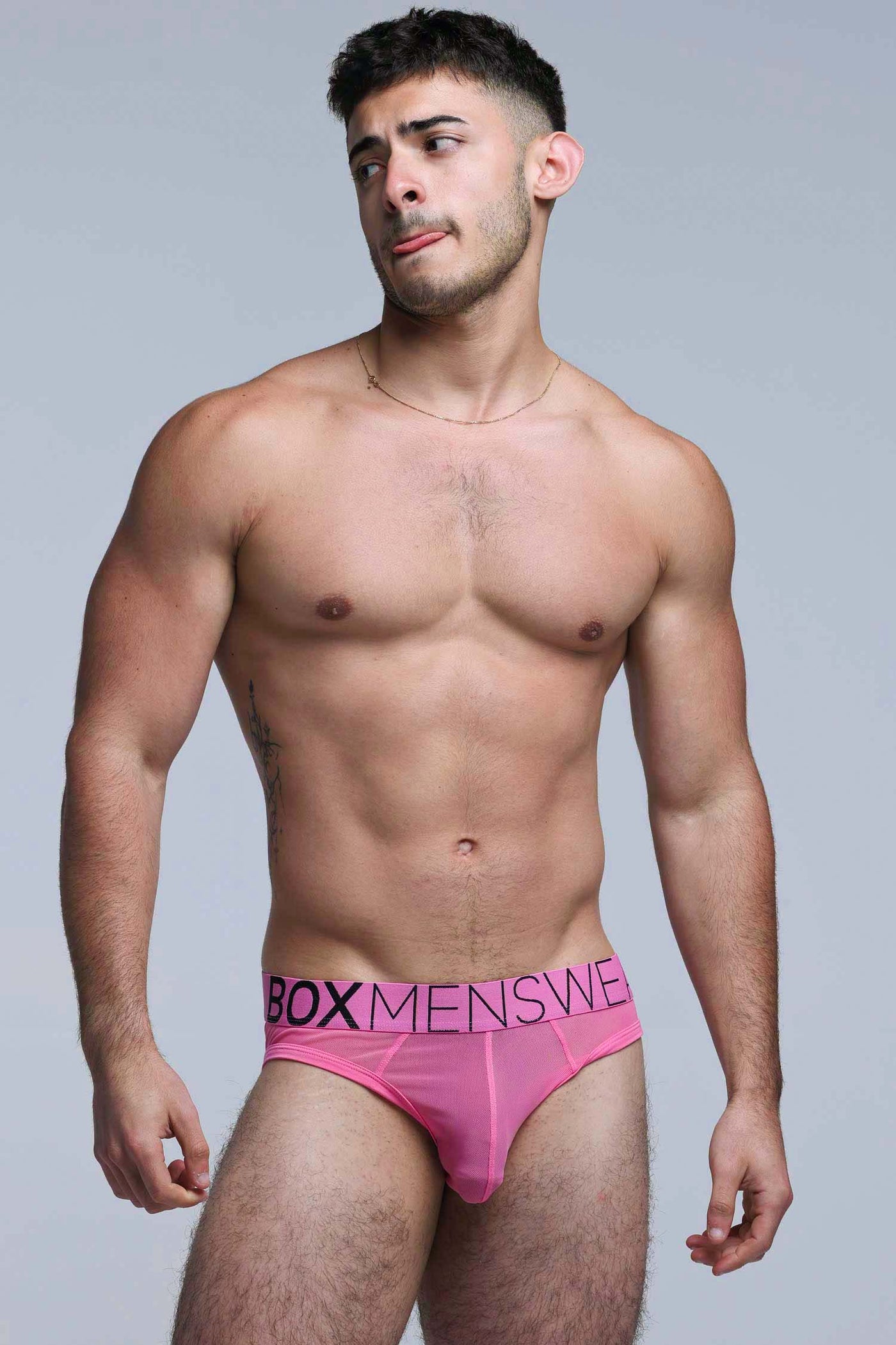 All Over Mesh Briefs - Boyfriend Pink - boxmenswear - {{variant_title}}
