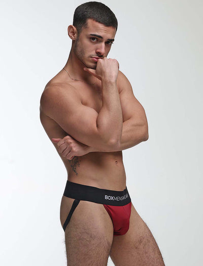 Deep Support Jockstrap - Burgundy - boxmenswear - {{variant_title}}