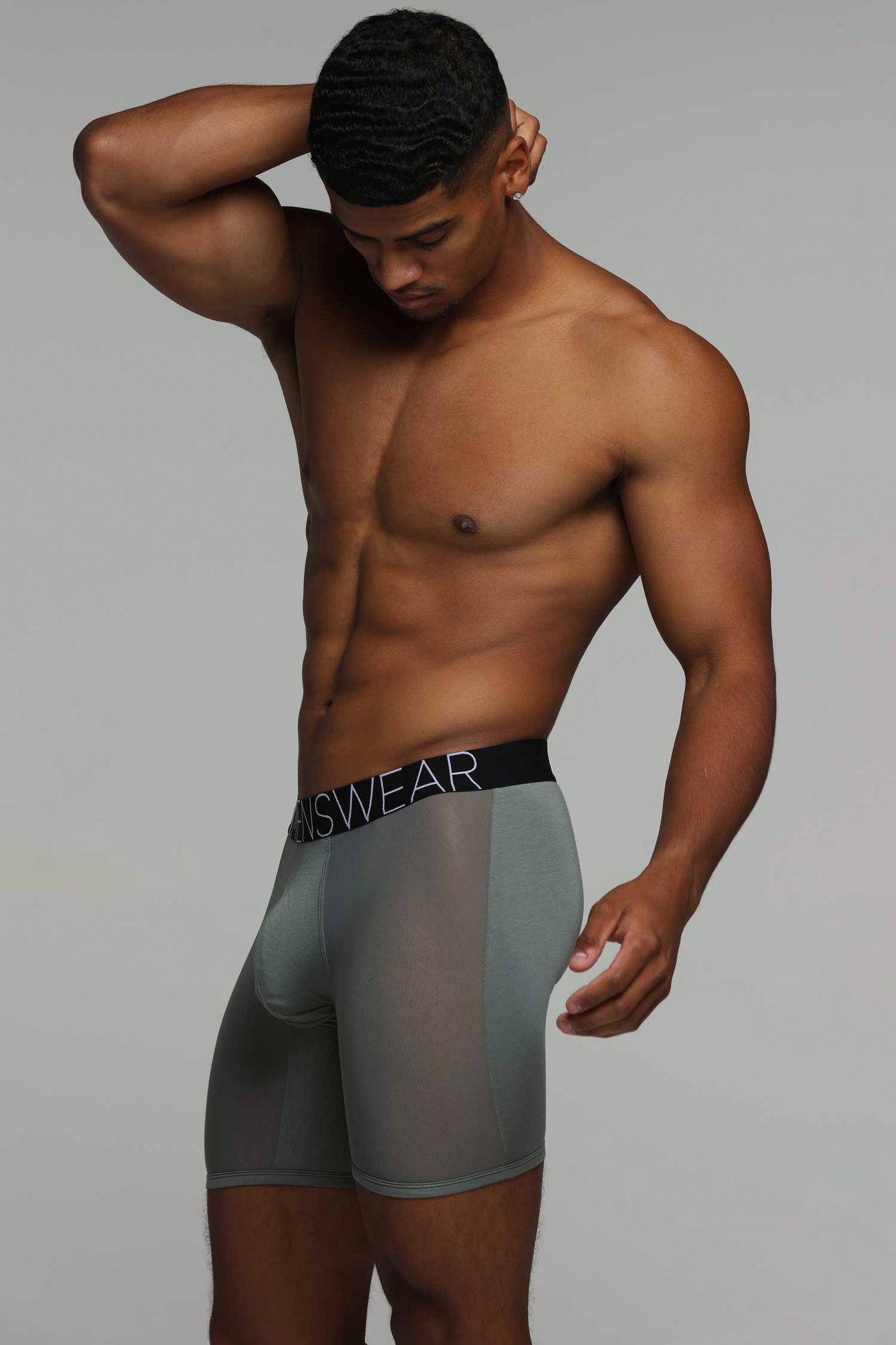 King Fit Mesh Panel - Transparent Crotch: Gun Metal Grey - boxmenswear - {{variant_title}}