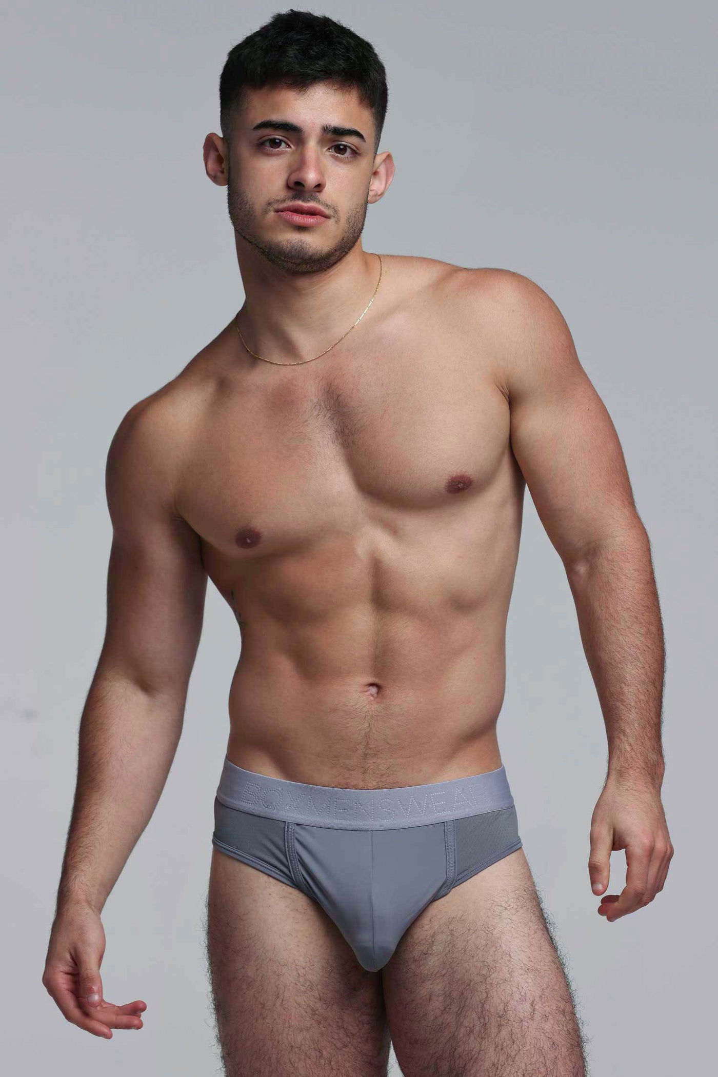 Mesh Panel Briefs - Regal Grey - boxmenswear - {{variant_title}}