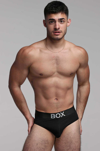 Metallic Modal Briefs - Black & Silver - boxmenswear - {{variant_title}}