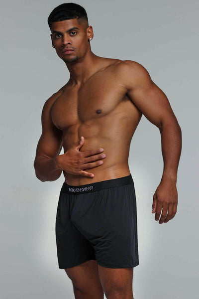 Silky Seamless Lounge Shorts - Black - boxmenswear - {{variant_title}}