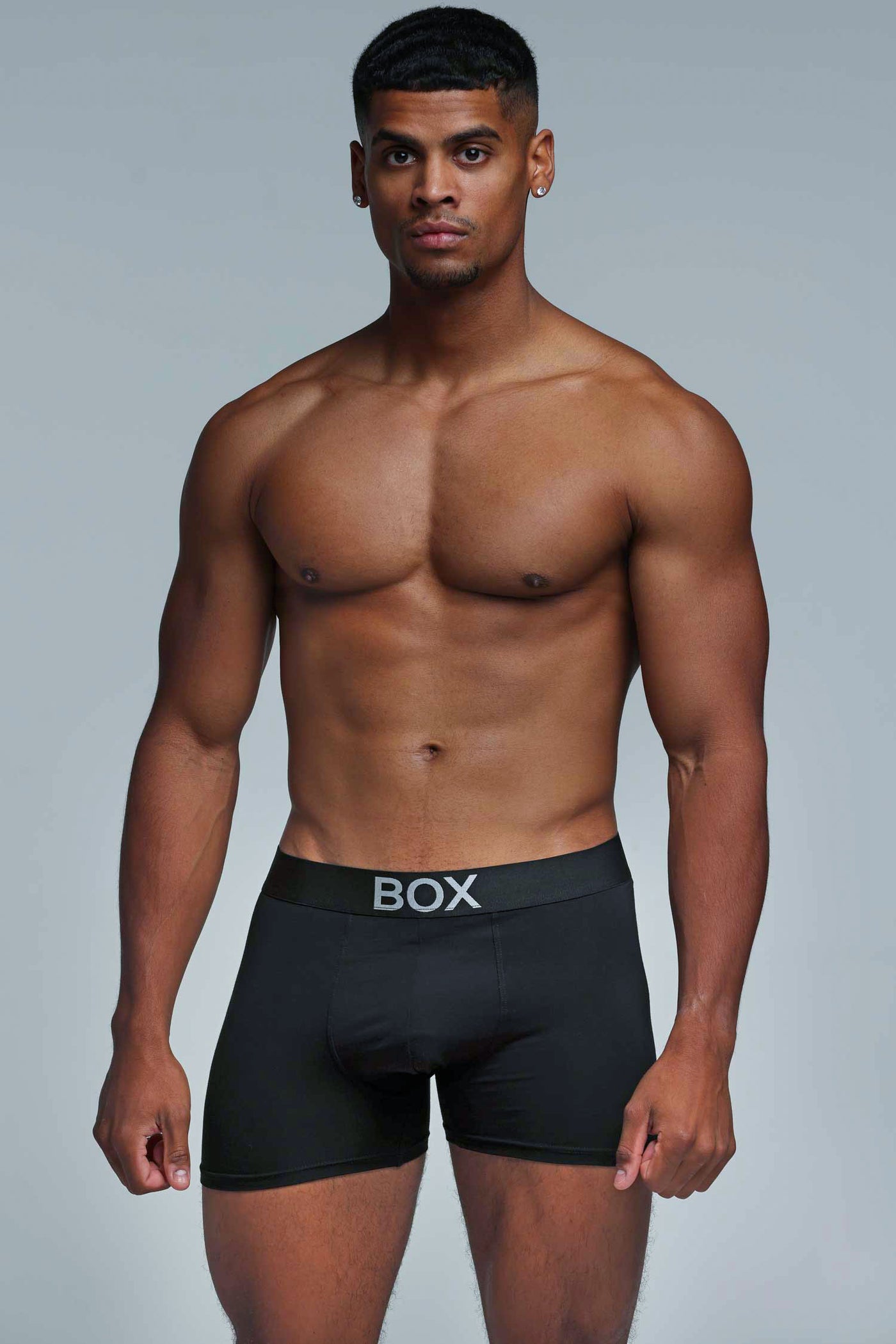 Metallic Modal Boxers - Black & Silver - boxmenswear - {{variant_title}}