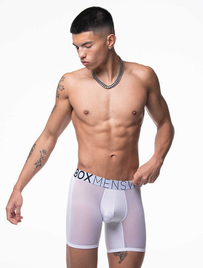 King Fit Mesh Panel - Transparent Crotch: White - boxmenswear - {{variant_title}}