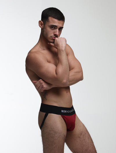 Deep Support Jockstrap - Burgundy - boxmenswear - {{variant_title}}