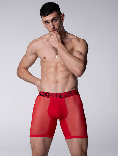 King Fit Mesh Panel - Transparent Crotch: Direct Red - boxmenswear - {{variant_title}}