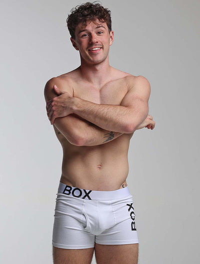 Mens White Boxers - boxmenswear - {{variant_title}}