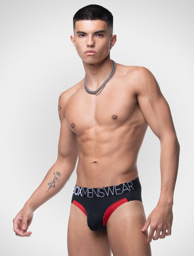 Prince Fit Briefs - Black & Red - boxmenswear - {{variant_title}}