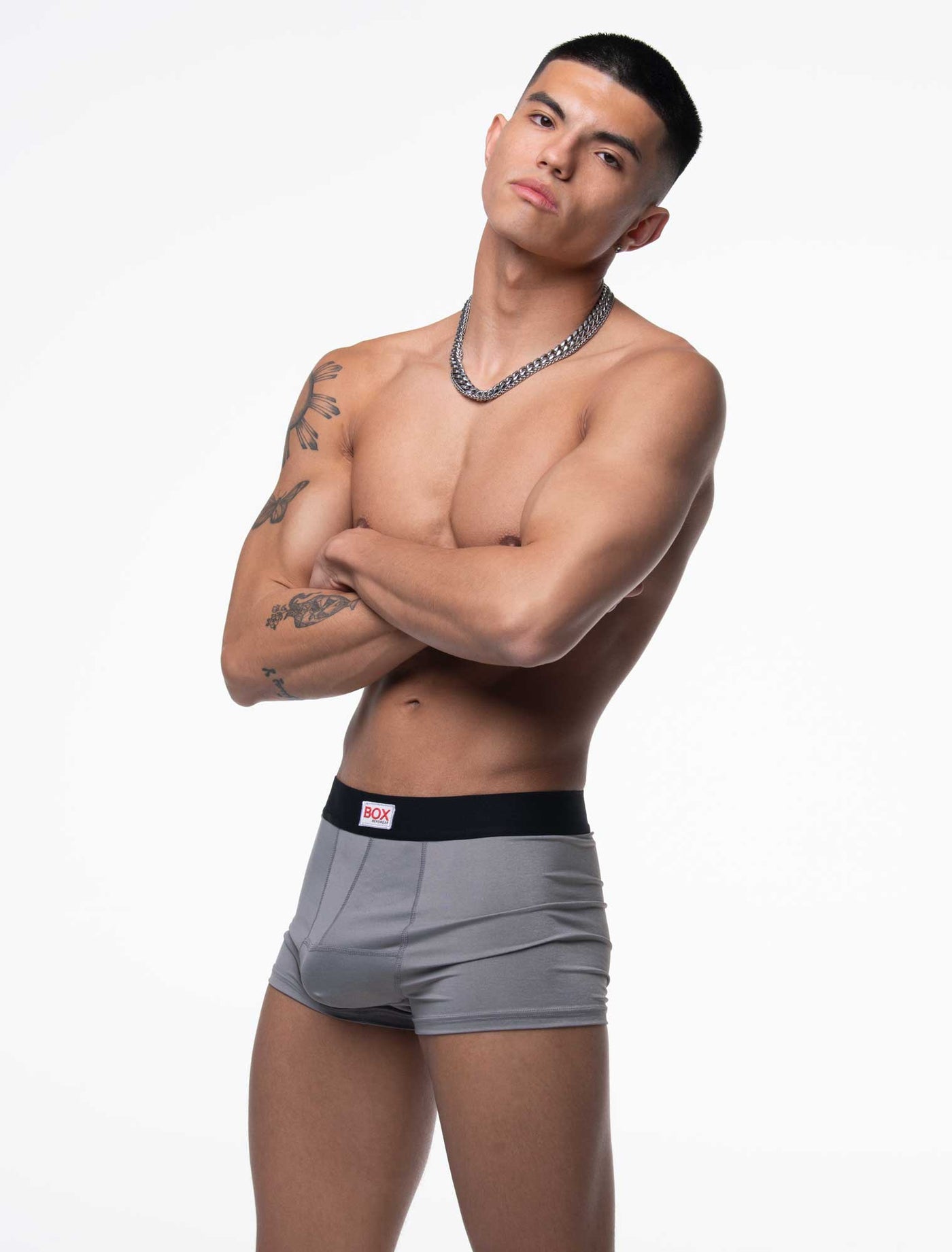 Marl Moment Boxers - Platinum Grey - boxmenswear - {{variant_title}}