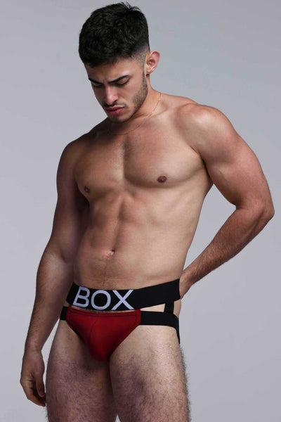 Mens Suspender Jockstrap 3.0 : With Bounce - Burgundy - boxmenswear - {{variant_title}}