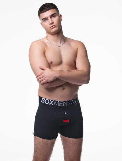 Button-up Boxers - Black Gala - boxmenswear - {{variant_title}}