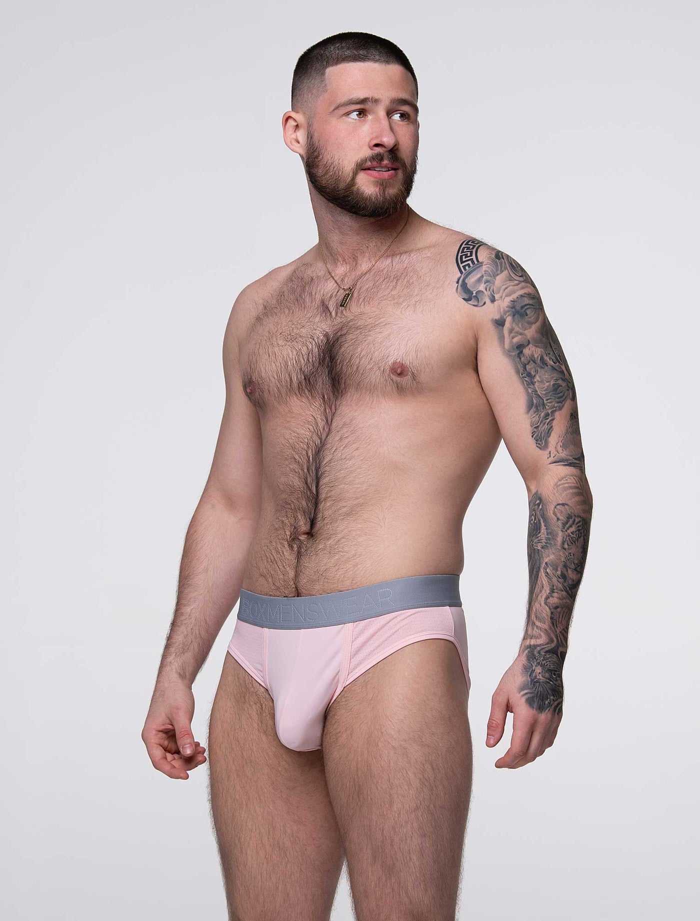 Mesh Panel Briefs - Peninsula Peach - boxmenswear - {{variant_title}}