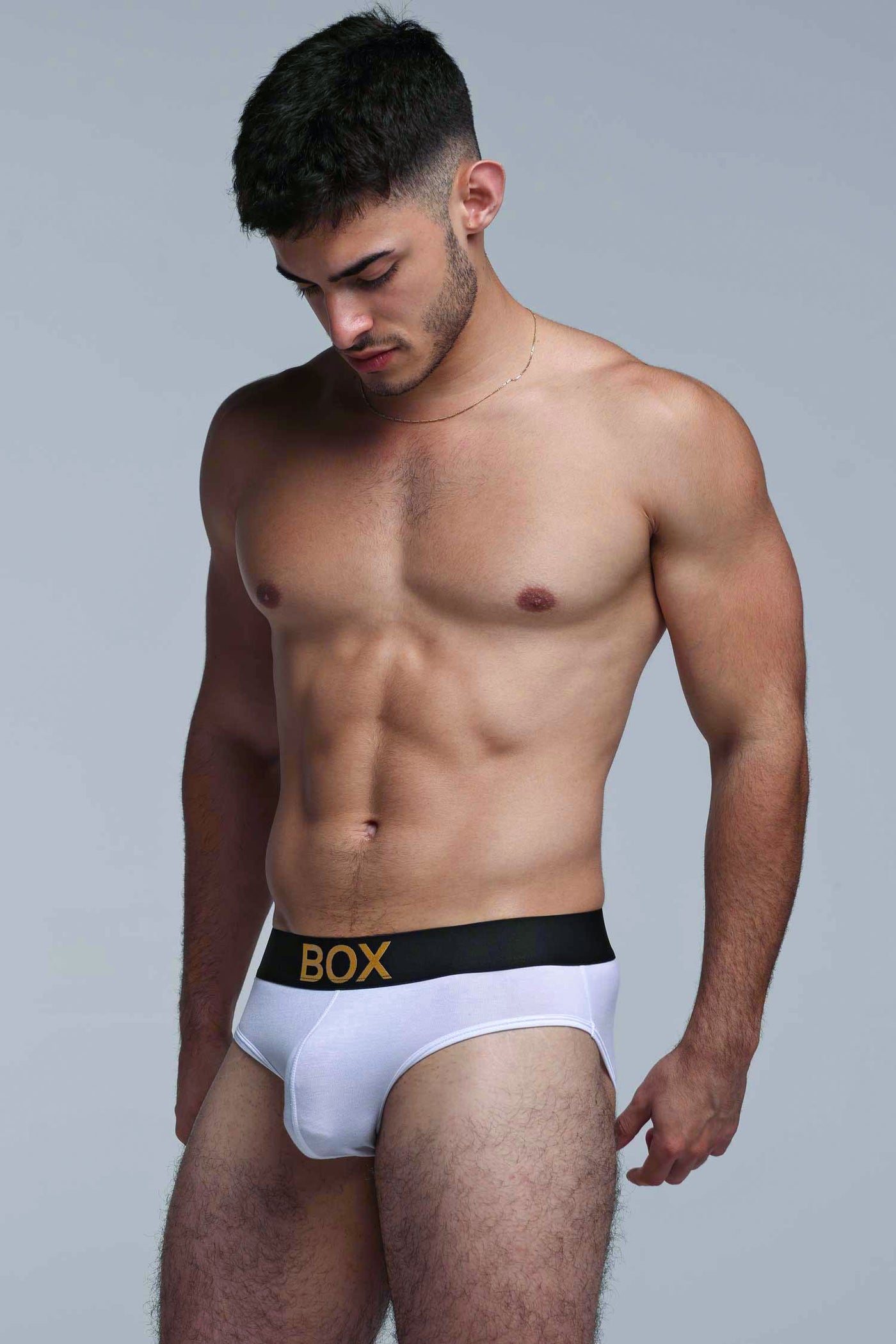 Metallic Modal Briefs - White & Gold - boxmenswear - {{variant_title}}