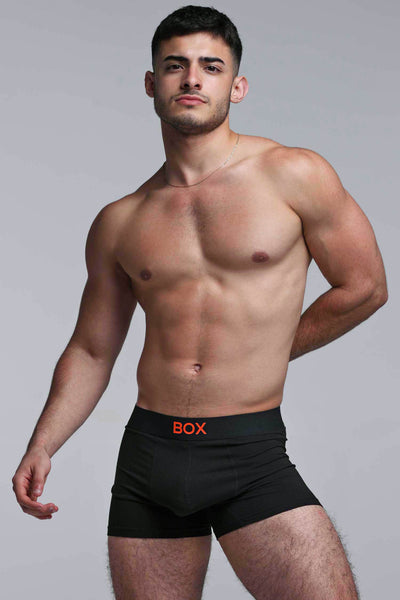 Colour Pop Boxers - Black & Orange - boxmenswear - {{variant_title}}