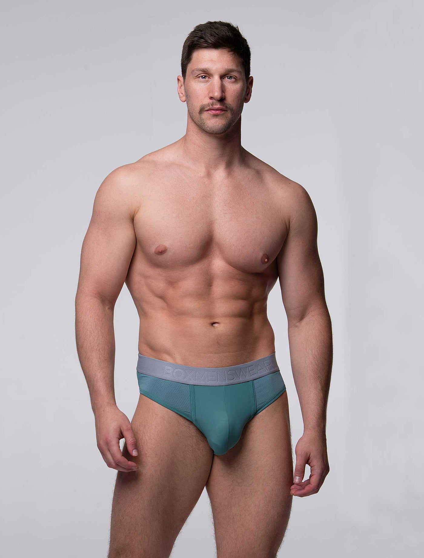 Mesh Panel Briefs - Riviera Teal - boxmenswear - {{variant_title}}