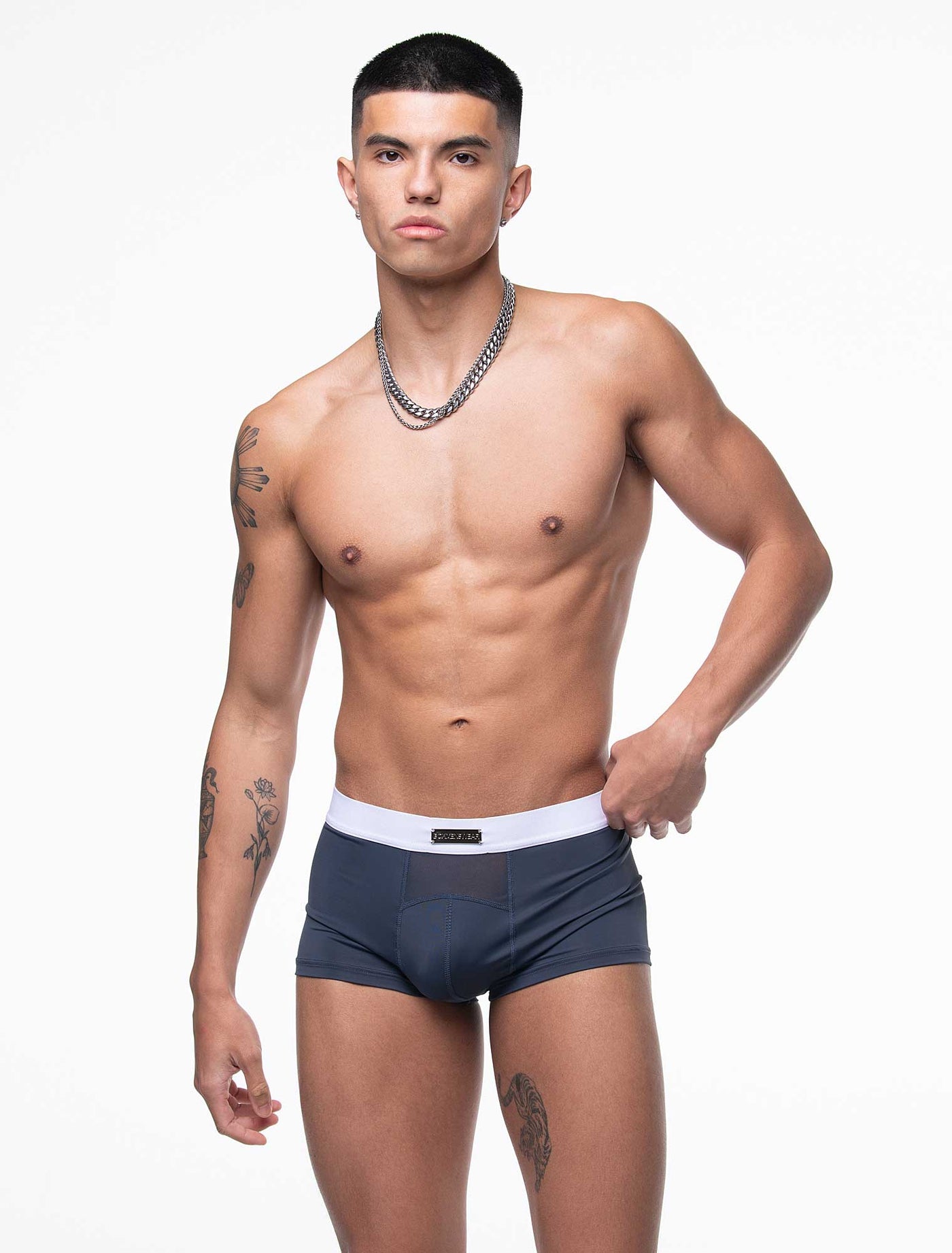 Mens Curved Mesh Boxers - Navy - boxmenswear - {{variant_title}}