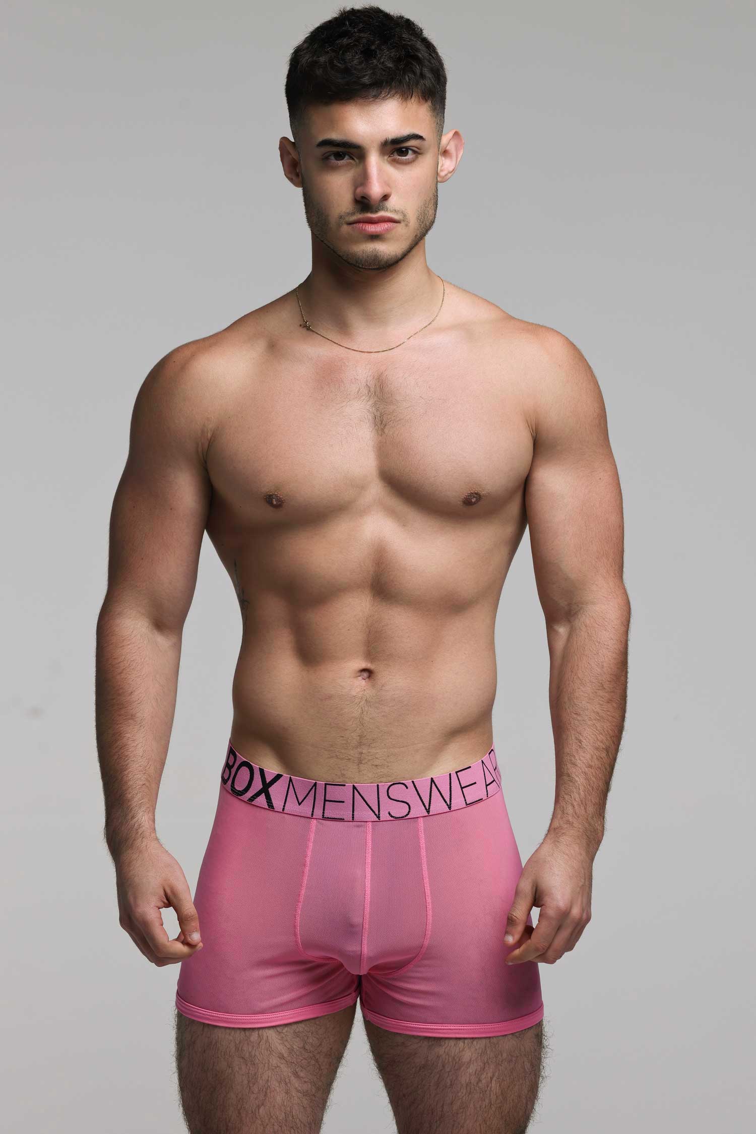 Box Menswhere All Over Mesh Boxers - Boyfriend Pink – boxmenswear