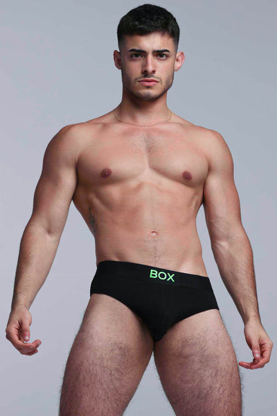 Colour Pop Briefs - Black & Green - boxmenswear - {{variant_title}}