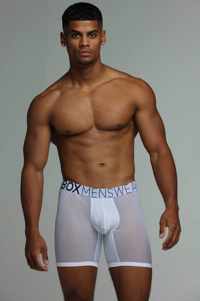 King Fit Mesh Panel - Transparent Crotch: White - boxmenswear - {{variant_title}}