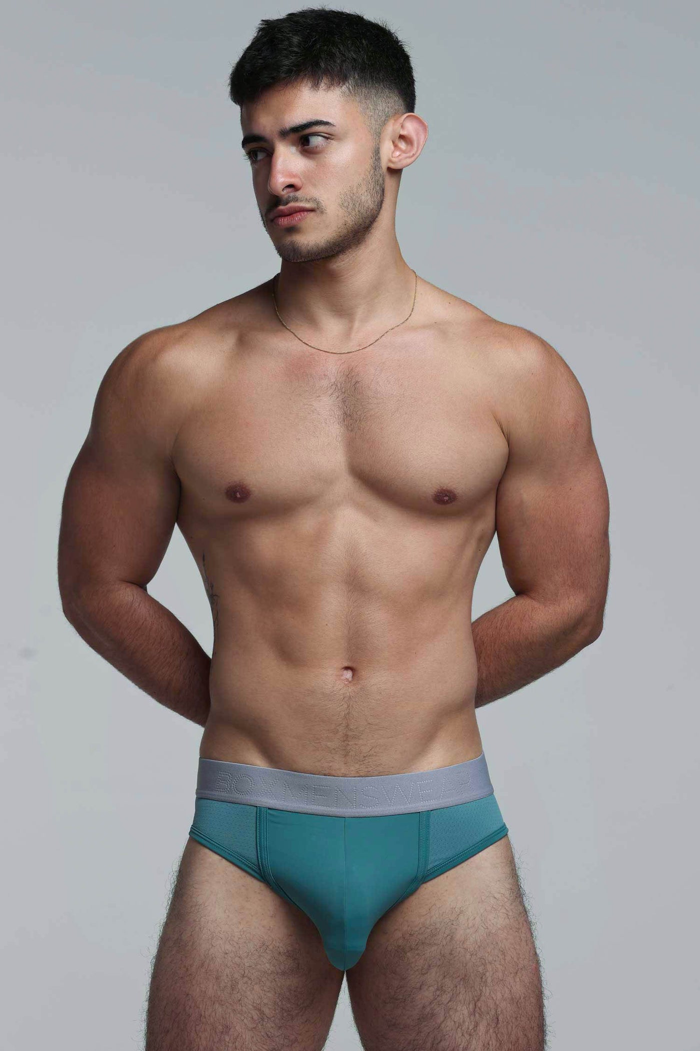 Mesh Panel Briefs - Riviera Teal - boxmenswear - {{variant_title}}