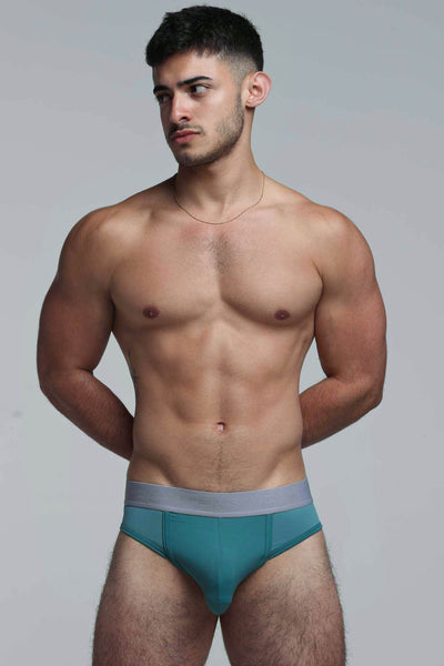 Mesh Panel Briefs - Riviera Teal - boxmenswear - {{variant_title}}
