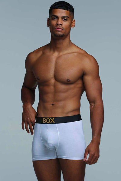 Metallic Modal Boxers - White & Gold - boxmenswear - {{variant_title}}
