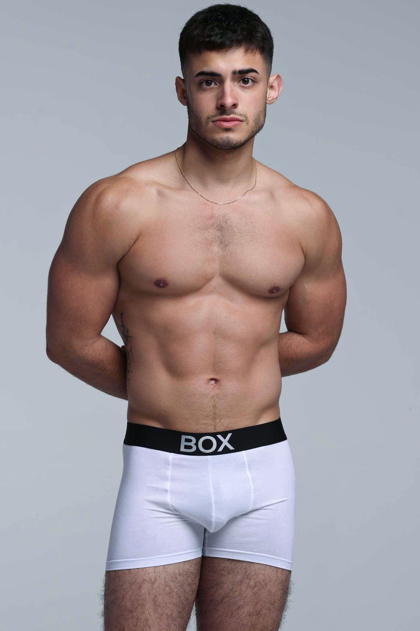 Metallic Modal Boxers - White & Silver - boxmenswear - {{variant_title}}