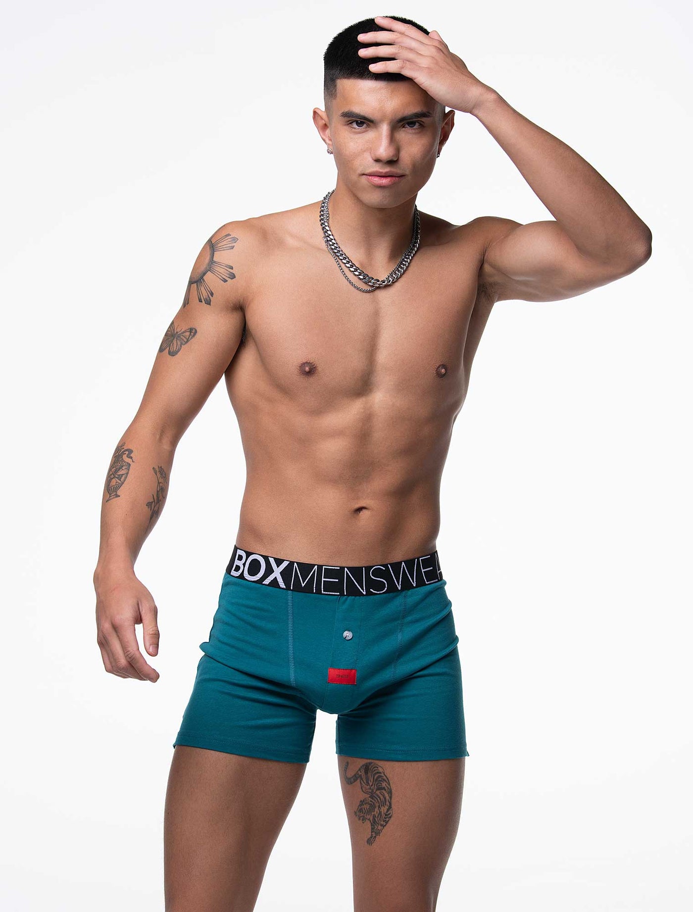 Button-up Boxers - Tease Me Teal - boxmenswear - {{variant_title}}