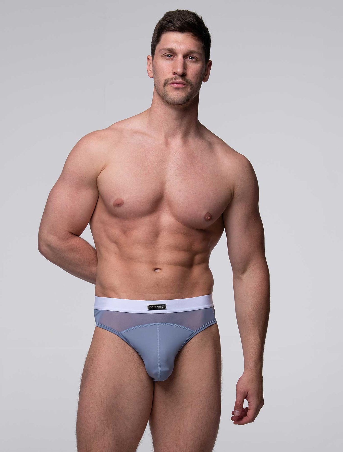 Mens Curved Mesh Briefs - Blue - boxmenswear - {{variant_title}}