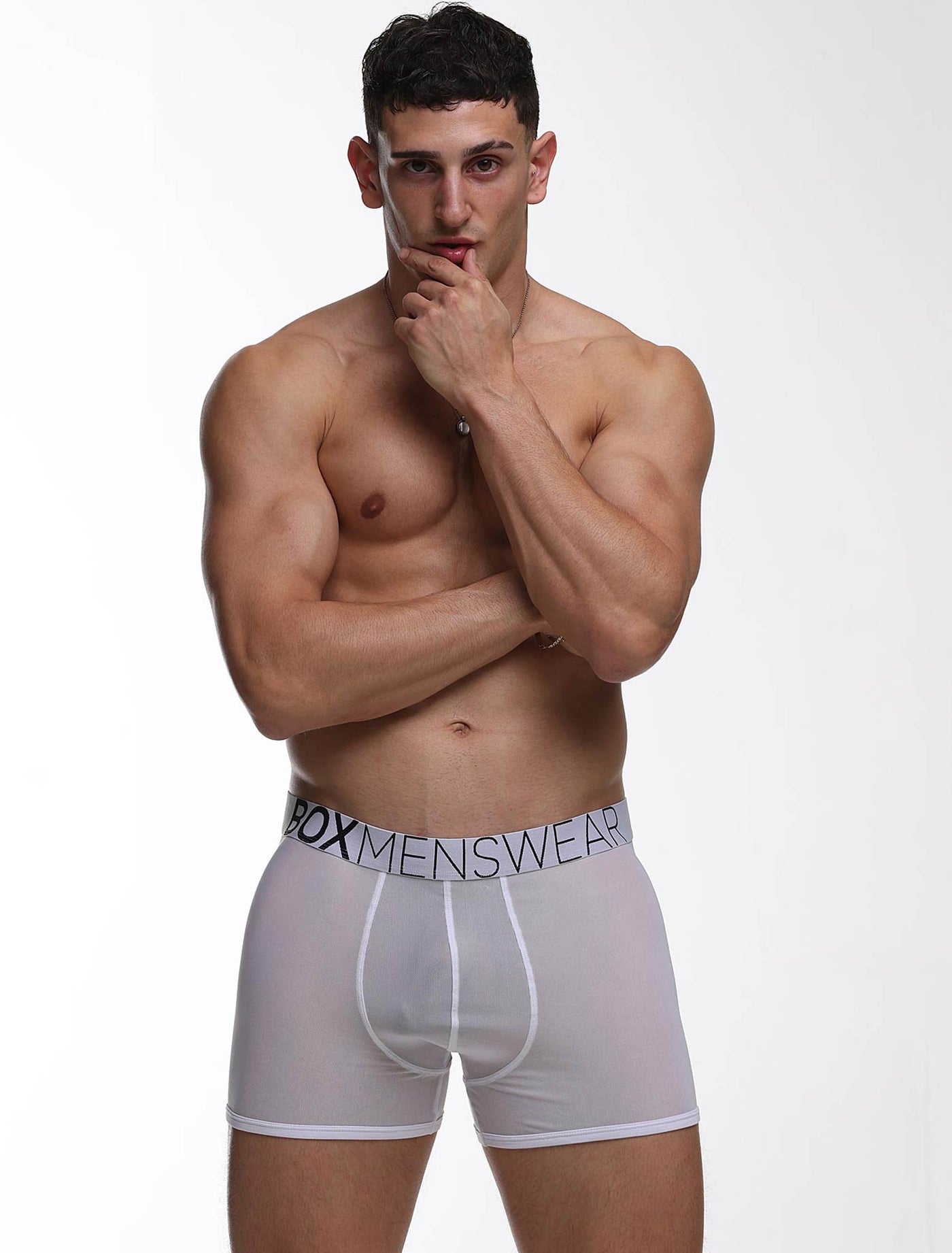 All Over Mesh Boxers - White - boxmenswear - {{variant_title}}