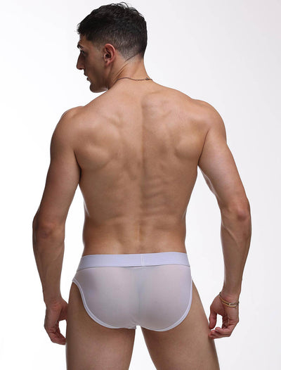All Over Mesh Briefs - White - boxmenswear - {{variant_title}}