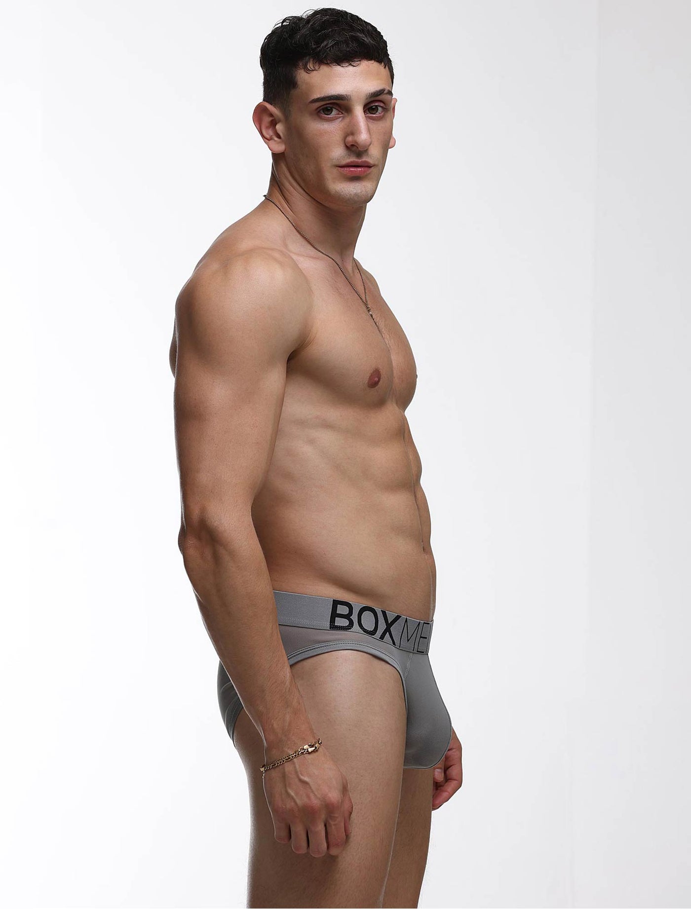 All Over Mesh Briefs - Grey Steel - boxmenswear - {{variant_title}}