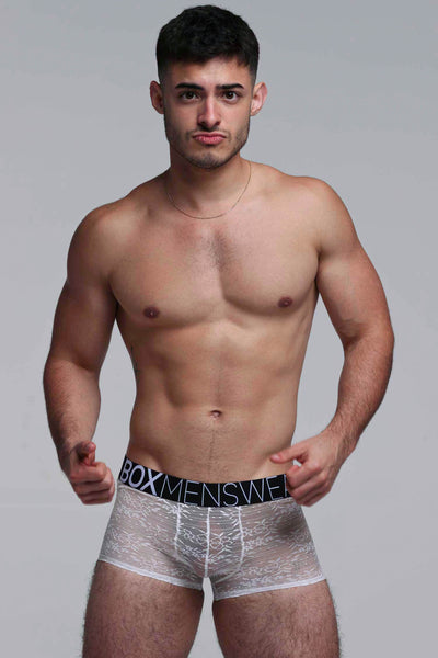 All Over Lace Boxers - White Heat - boxmenswear - {{variant_title}}