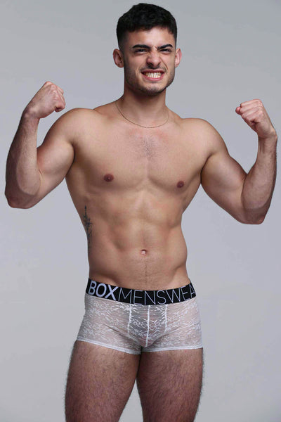 All Over Lace Boxers - White Heat - boxmenswear - {{variant_title}}
