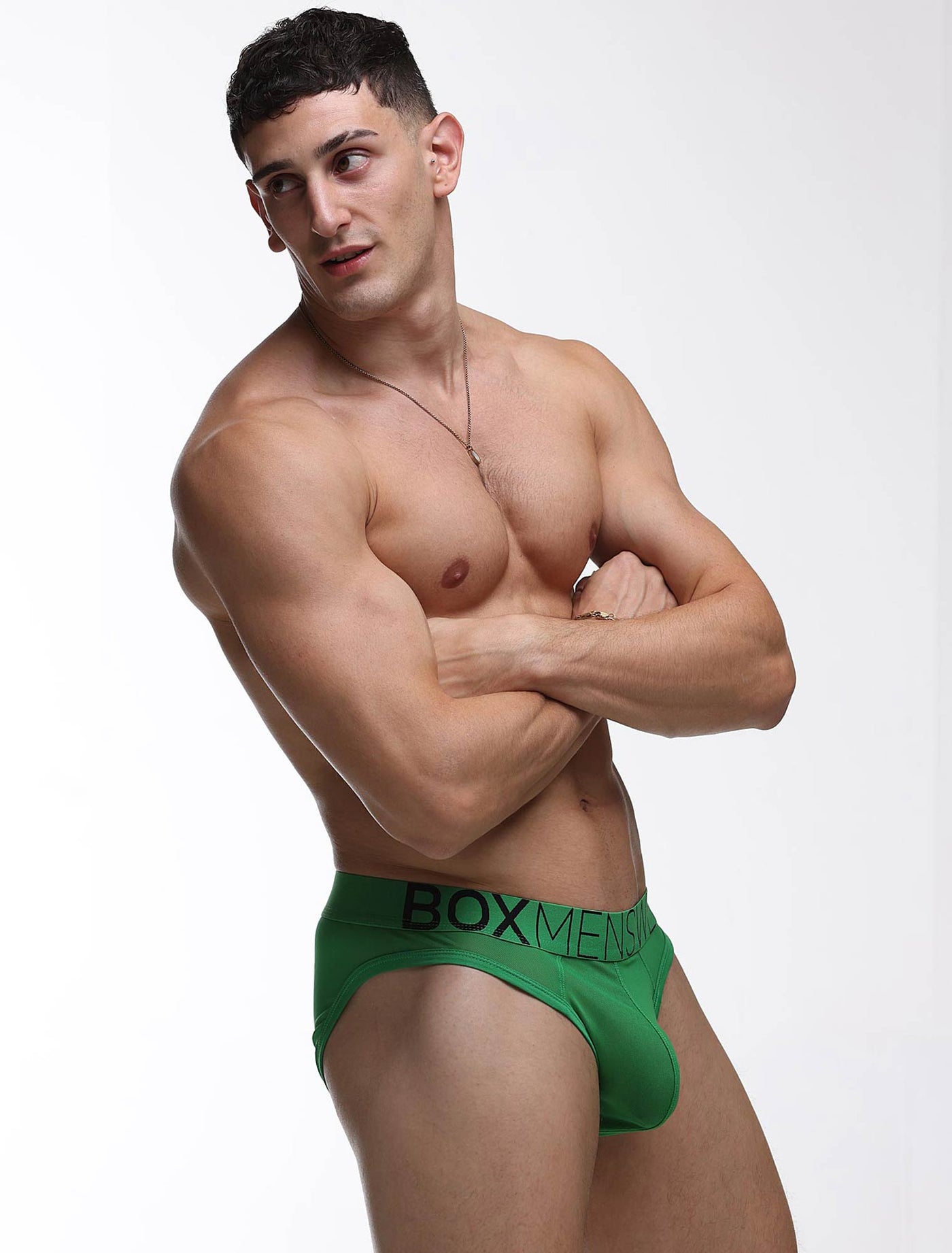 All Over Mesh Briefs - Pine Green - boxmenswear - {{variant_title}}