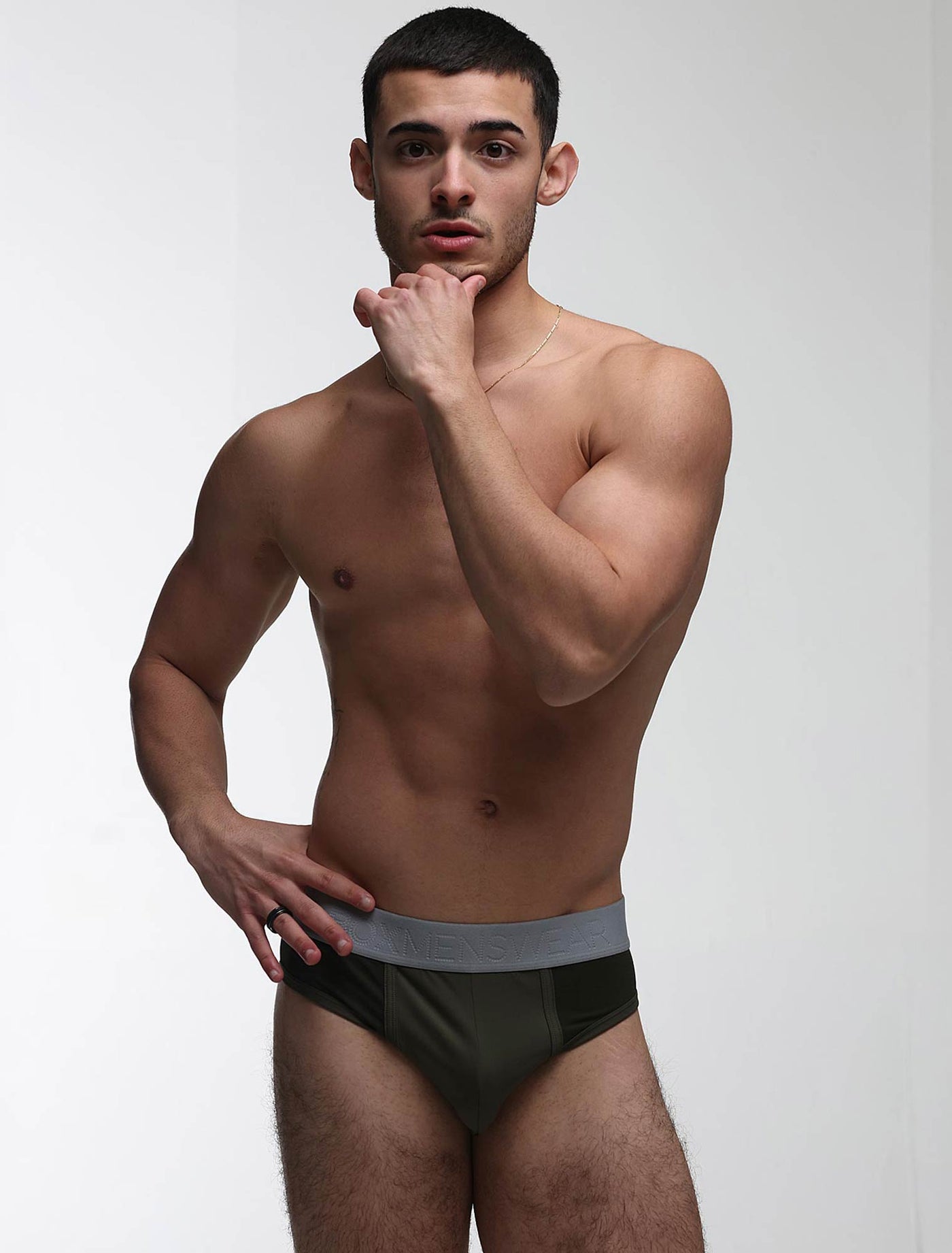 Mesh Panel Briefs - Château Green - boxmenswear - {{variant_title}}
