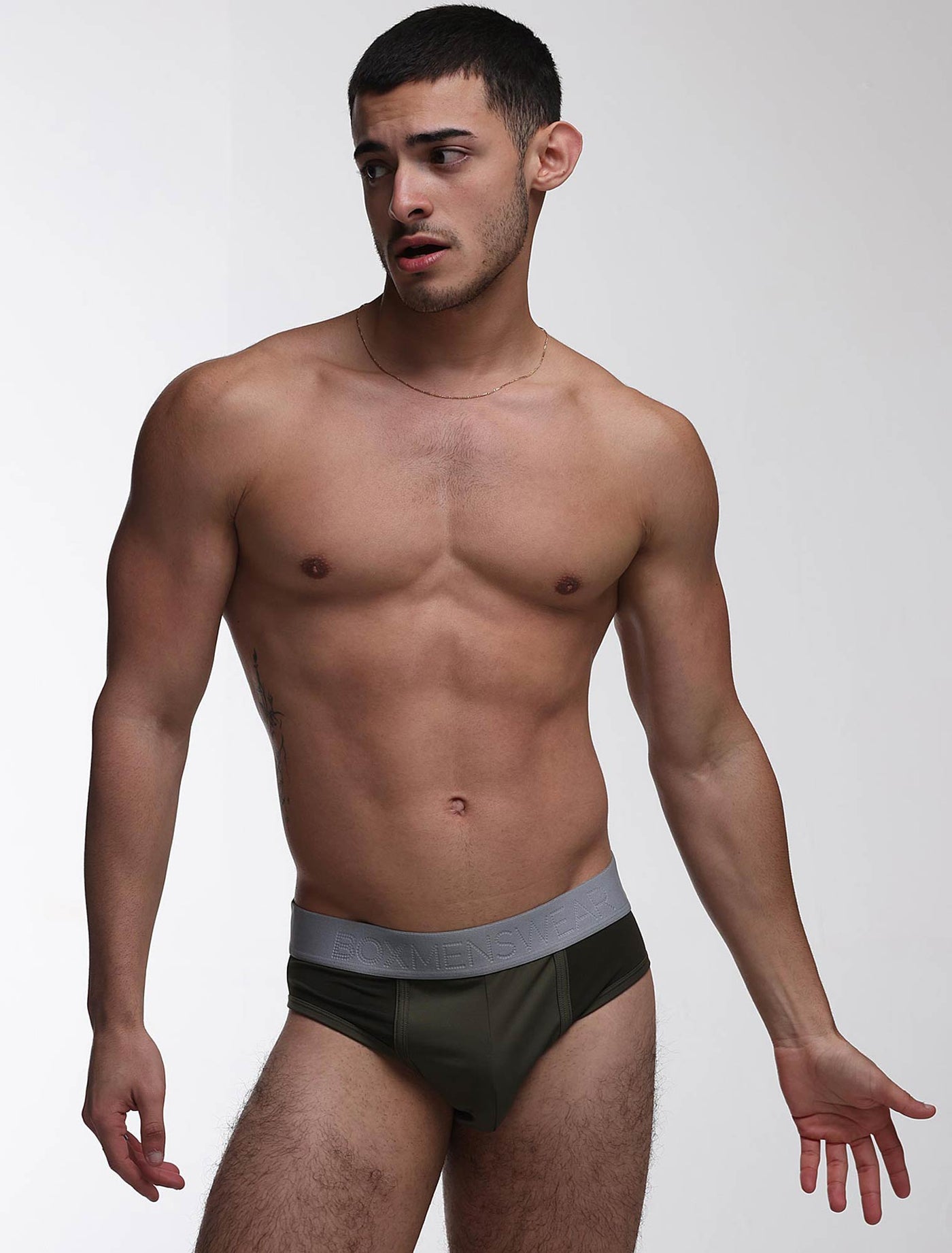 Mesh Panel Briefs - Château Green - boxmenswear - {{variant_title}}