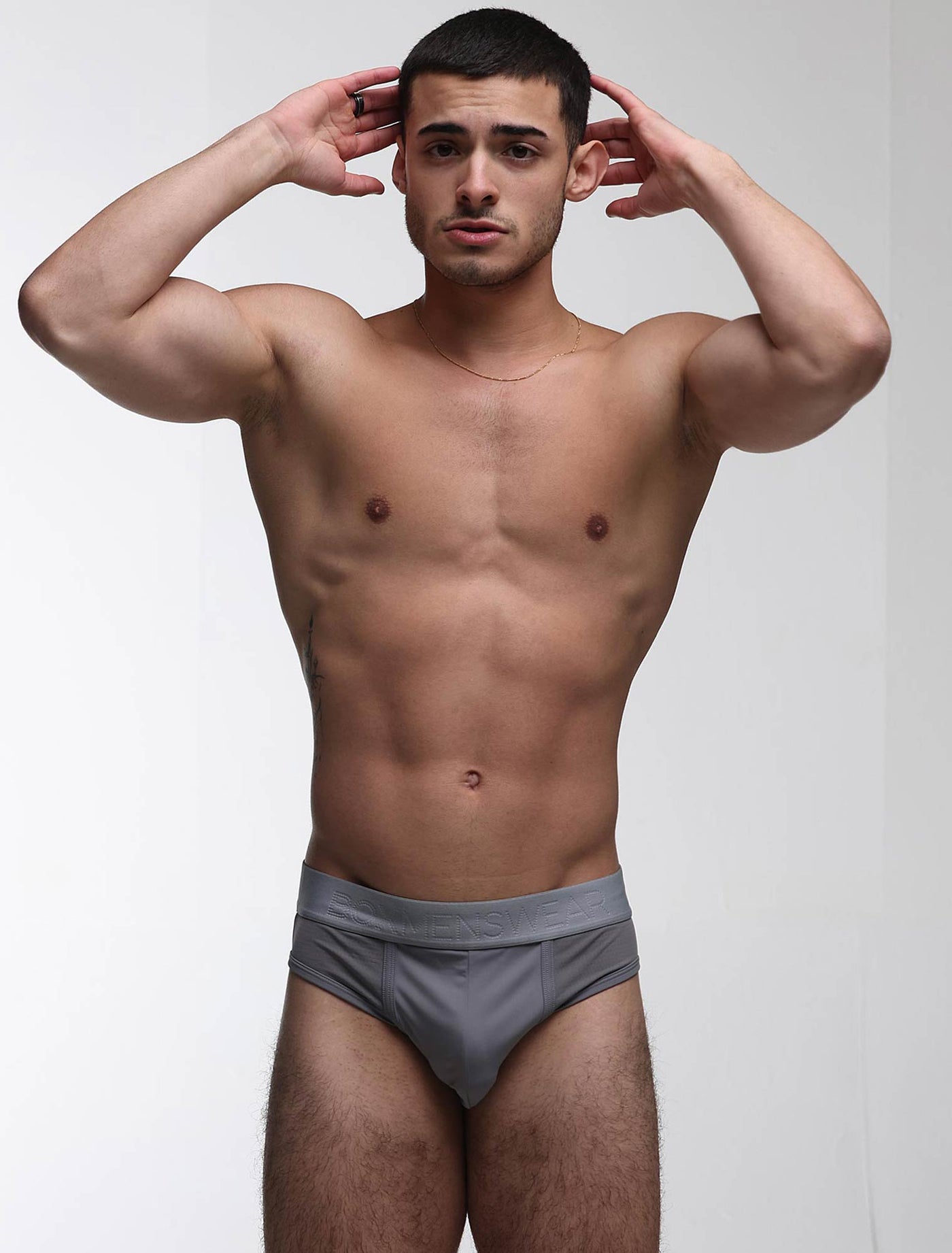 Mesh Panel Briefs - Regal Grey - boxmenswear - {{variant_title}}